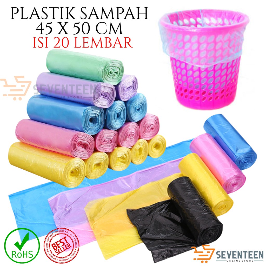 Kantong Sampah Gulung Isi 20 PCS / Plastik Sampah Roll / Trash Bag Isi 20 Pcs / Plastik Multifungsi [JY]