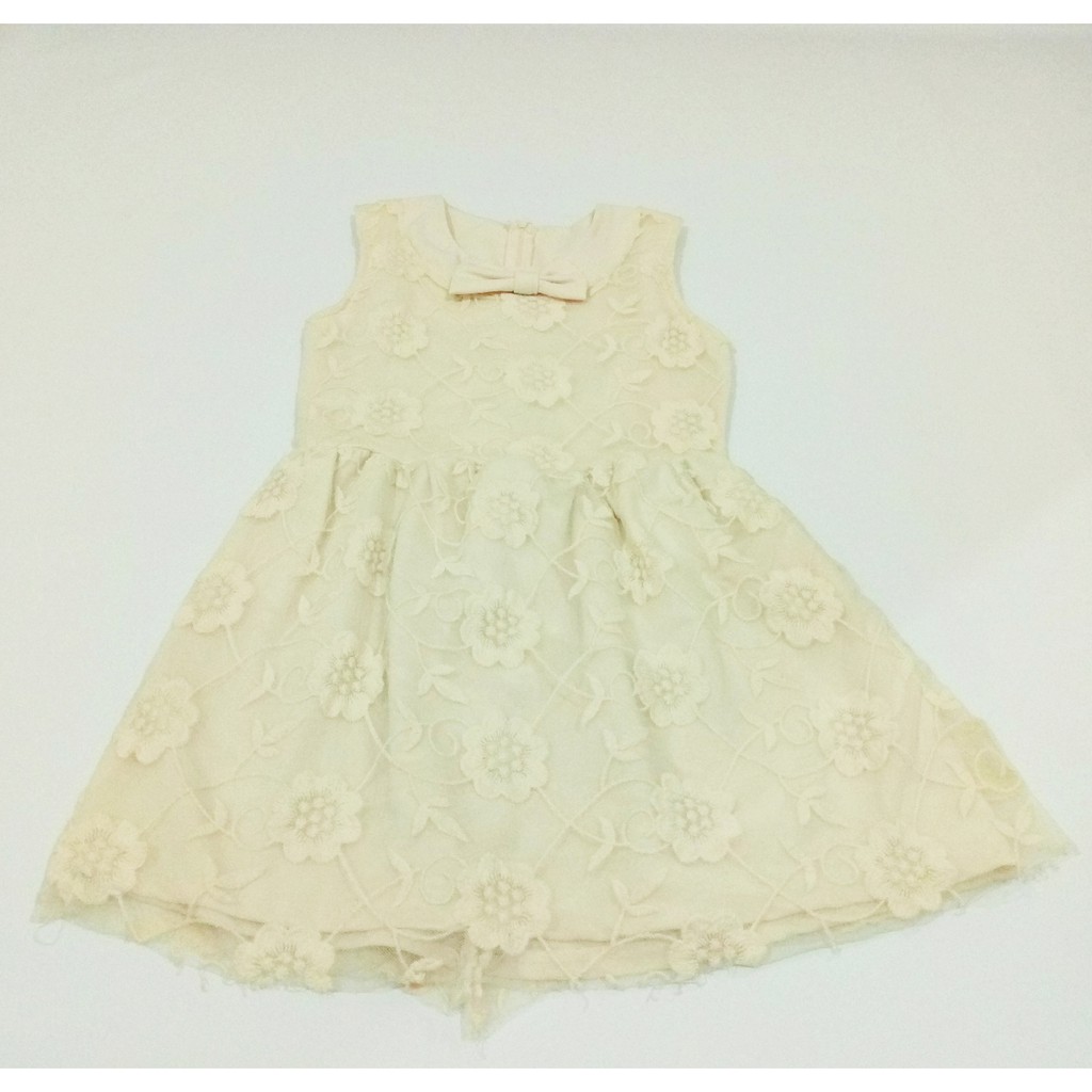 Dress / Gaun Pesta Mini Sleeveless - Ivory Cream