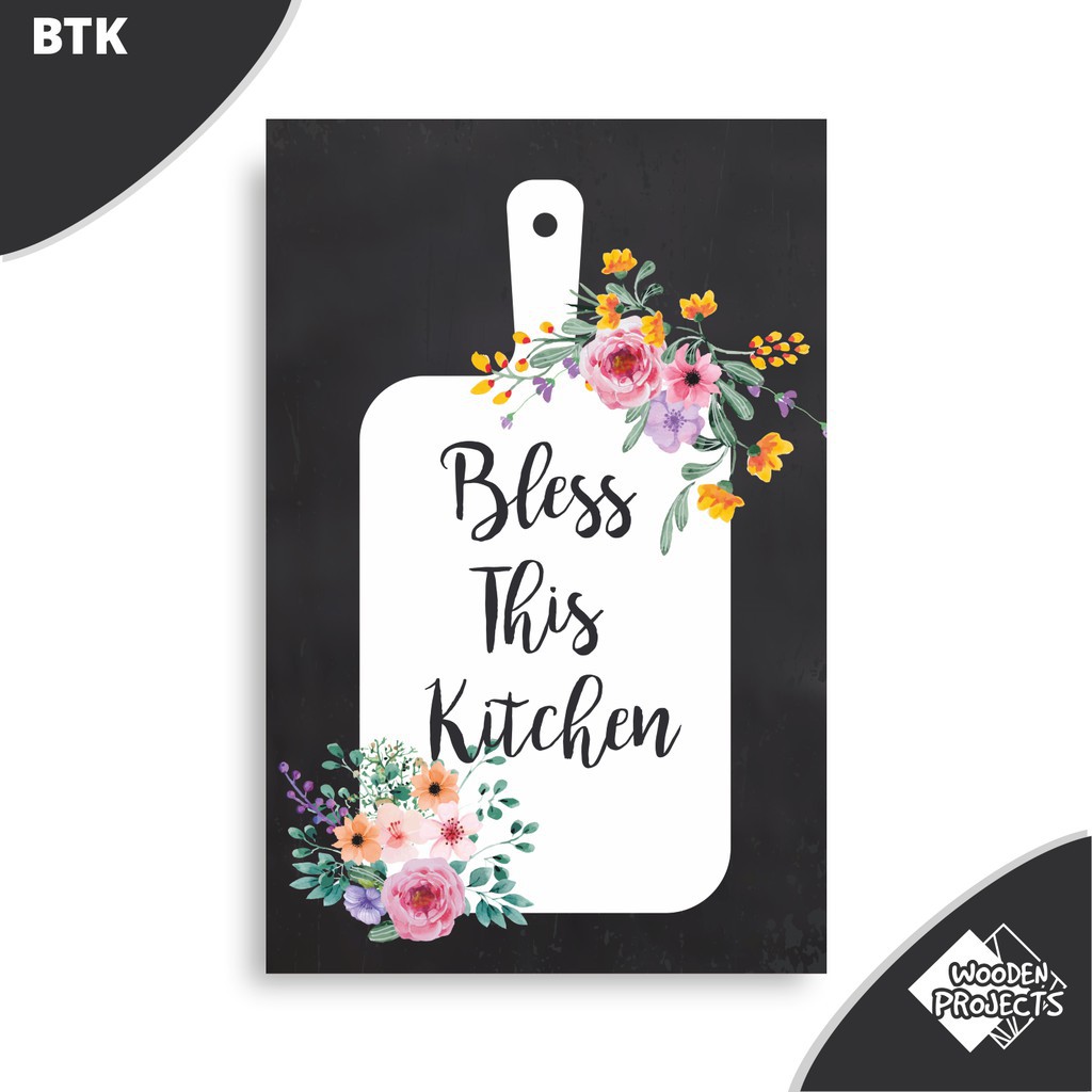 Zelamart Walldecor hiasan dinding dapur shabbychic quotes - BTK