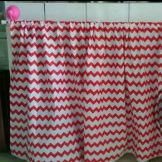 Terlaris gorden dapur motif retro merah