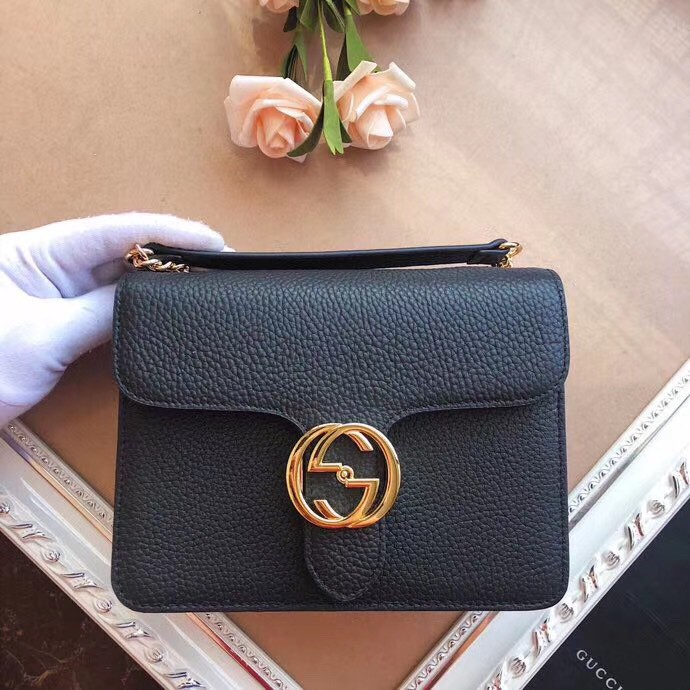 Gucci baru yang ramping tas persegi kecil rantai tas bahu tas cross-body bag