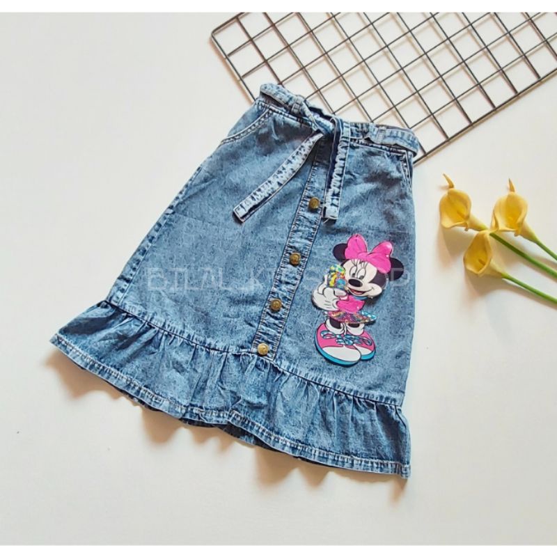 ROK JEANS ANAK PEREMPUAN / ROK REMPEL ANAK