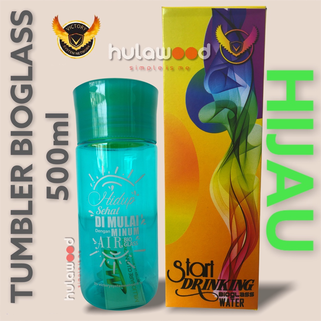 Tumbler Biomini MCI Botol Bioglass Mini Botol Biomini 500ml PLUS BOX (Bonus Sticker Di Setiap Tumbler)