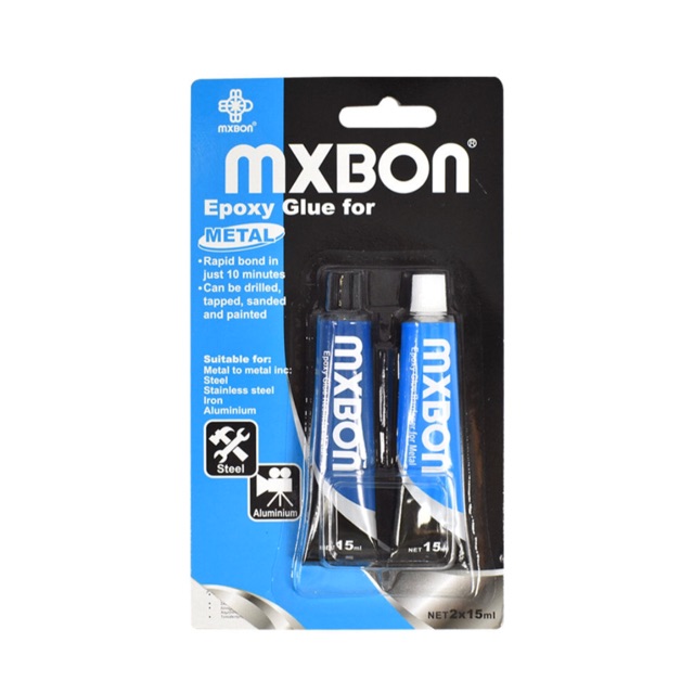 

Mxbon Set Lem Epoxy Metal 15 Ml 2 Pcs