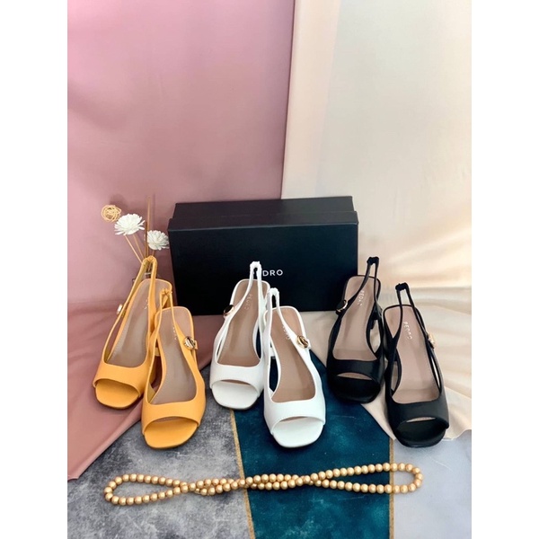 Sepatu Kulit Hak Tinggi Wanita Tali Belakang PDR Leather Slingback High Heels 8cm Premium Import Hit