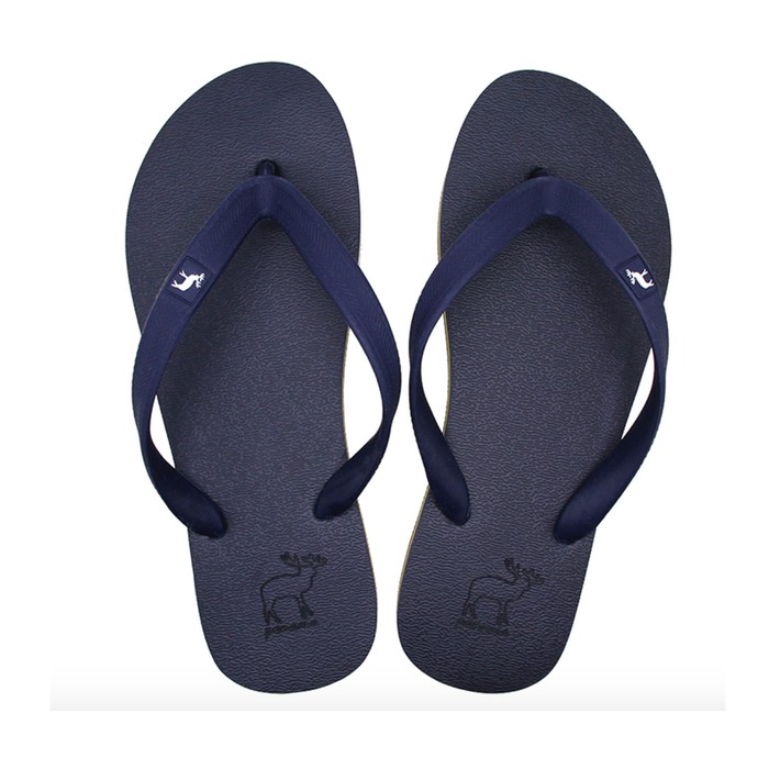 Sandal Panama Classic / Sendal Pria Biru Tua / Flipflop / Sendal Pantai M9