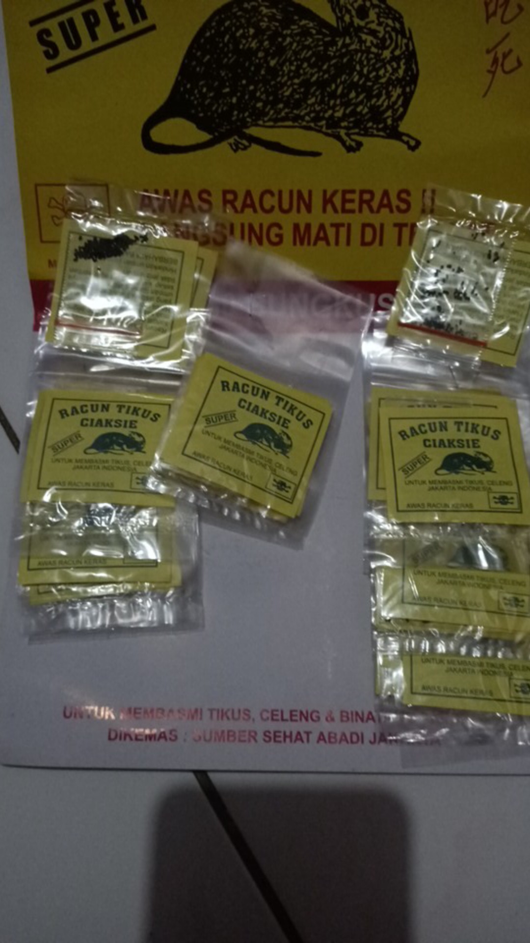 Racun Tikus Celeng Merk Ciaksie Ciak Sie Mati Di Tempat 1 Lembar Isi 30