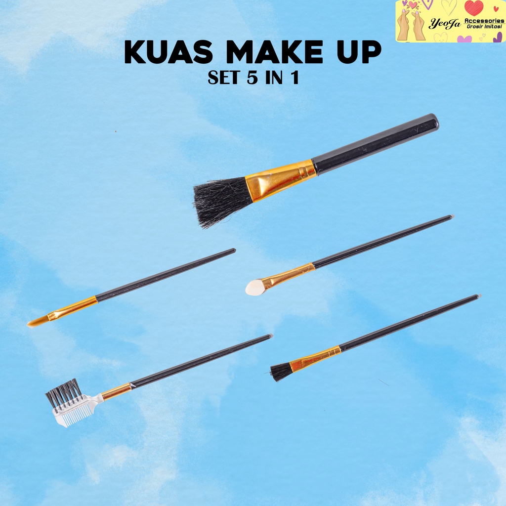 Kuas Make Up 1set isi 5 (4 warna) ( A25 )