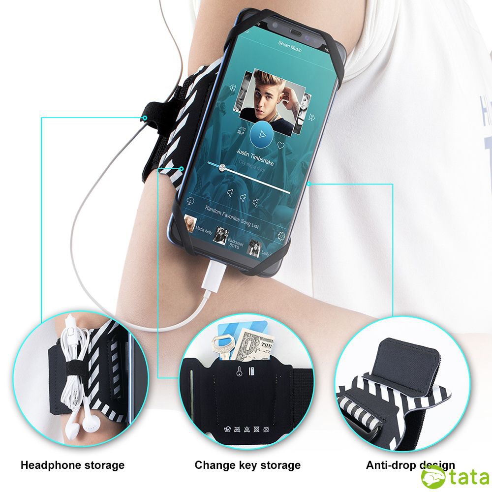 360 Rotating Running Mobile Phone Armband Sports Mobile Phone Armband Male Arm Bag Female Arm Sleeve Shopee Indonesia