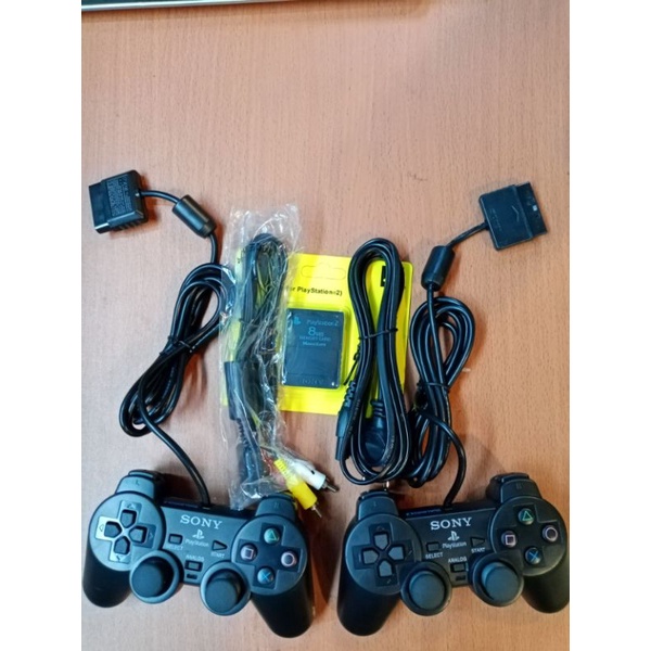 paket 2 pcs stick ps2 +kabel av rca +kabel listrik + MC