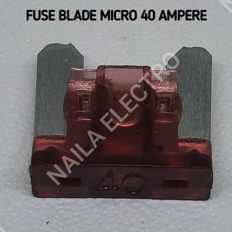 (5 Pcs) Fuse Blade MICRO 40 Ampere 40A /Fuse Tancap/Fuse Mobil/Sekering
