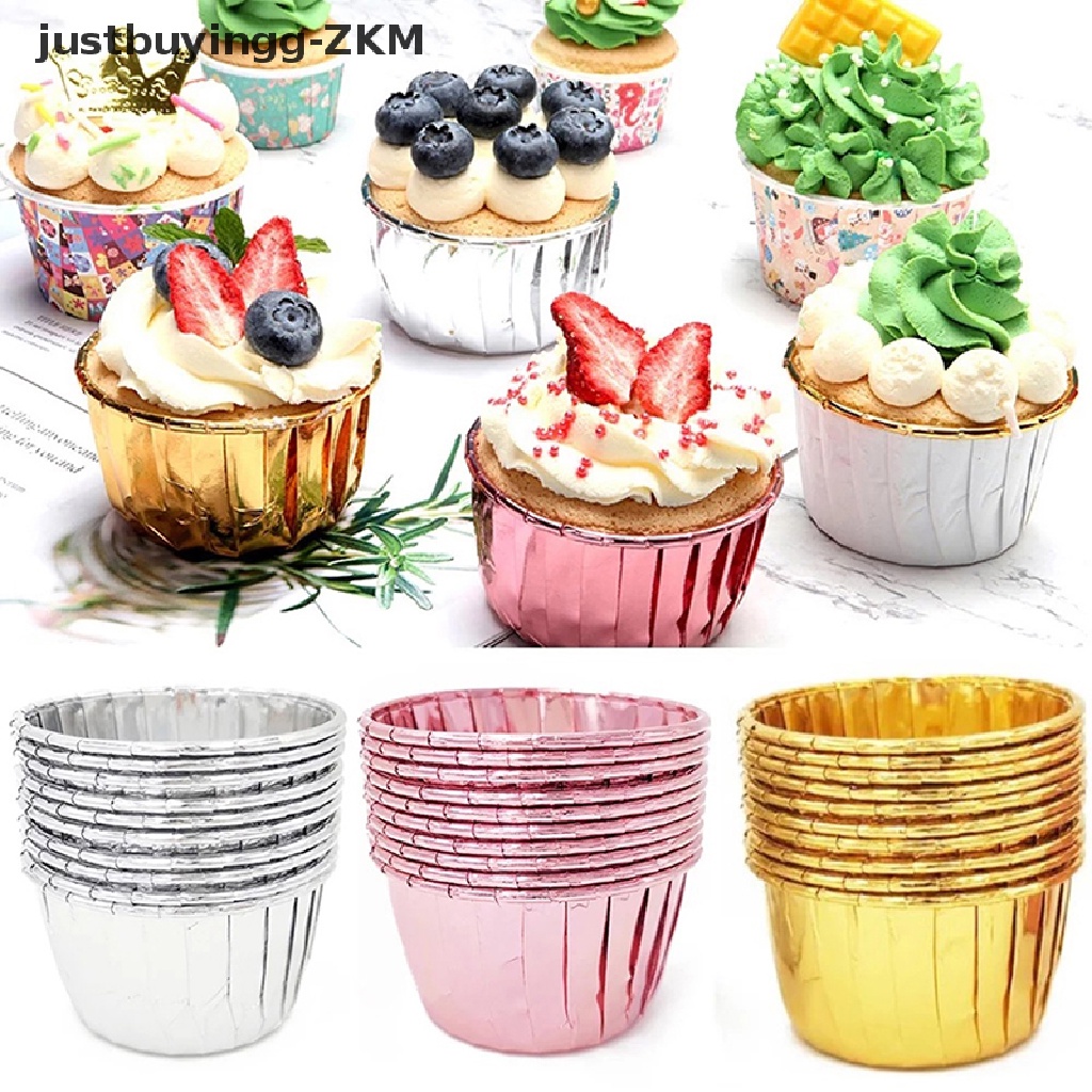 50 Pcs Case Baki Kertas Tahan Minyak Untuk Cupcake