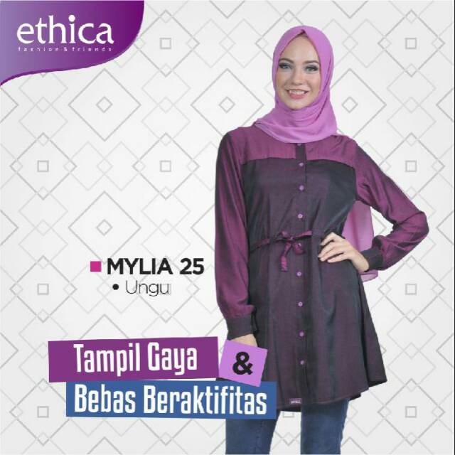 ETHICA MYLIA 25/atasan ethica/atasan murah/atasan denim/atasan adem