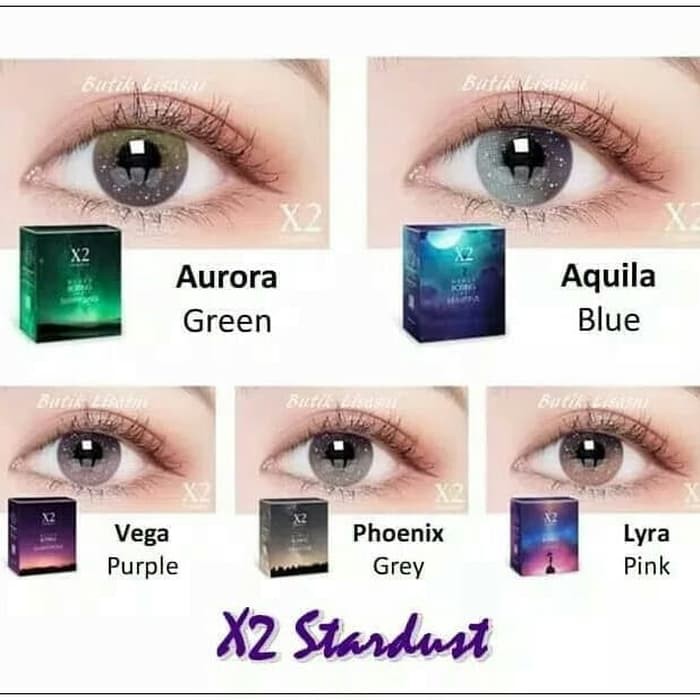  Softlens  X2 Stardust Softlens  Warna  Softlens  Murah 