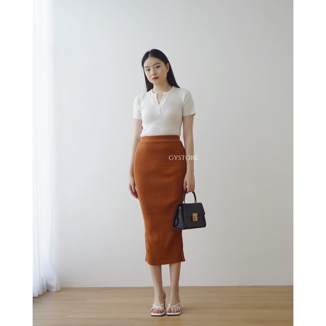 Seira Skirt | Rok Span Rajut Tebal