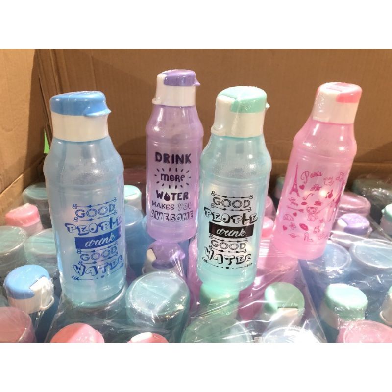 Medan Termurah Botol minum anak lucu unik Food grade 350ml Botol minum flip top cantik