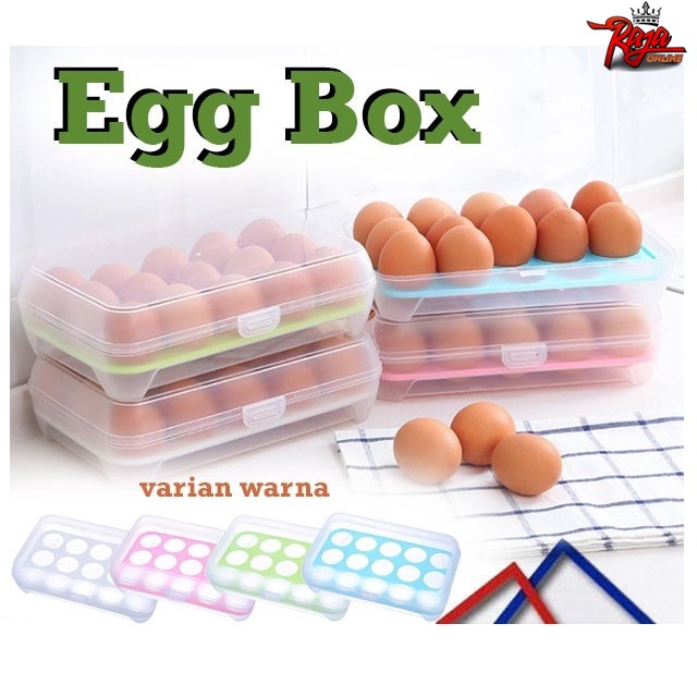 Box Tempat Telur 15 Sekat EGG Box Kotak Penyimpanan Telur