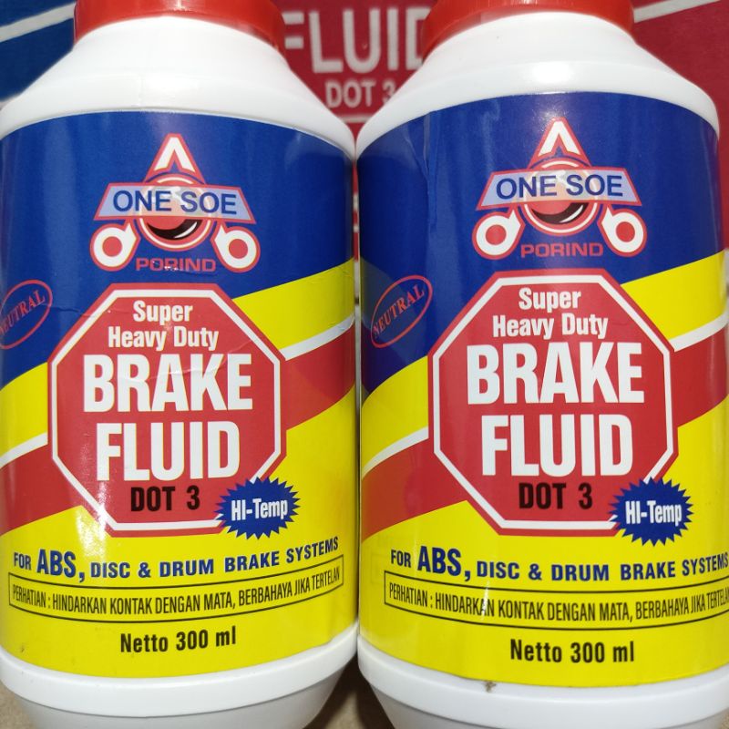 Minyak Rem ONE SOE 300ml Dot 3 Warna Merah Brake Fluid Oli Rem Minyak Rem 300ml Motor / Mobil