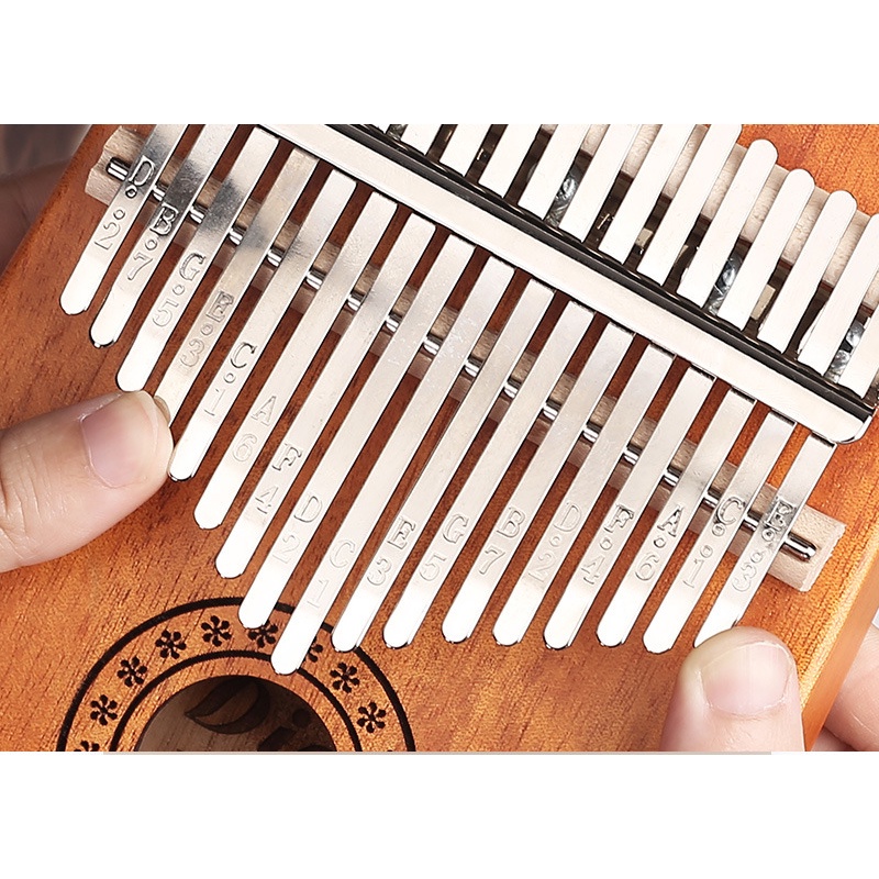 Acouway Kalimba 17 Keys Thumb Piano Tune C solid Mahogany Wood with free bag hammer and usermanual