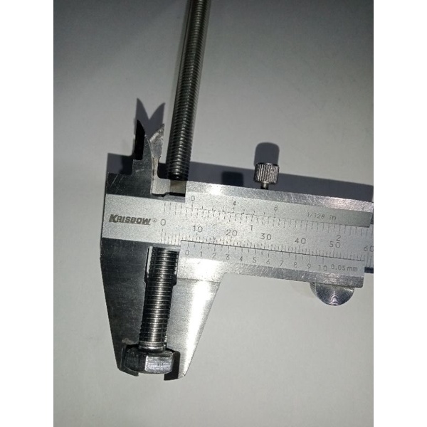 Baut hex M8 x 180 (18cm) full drat stainless 304 THE A2-70