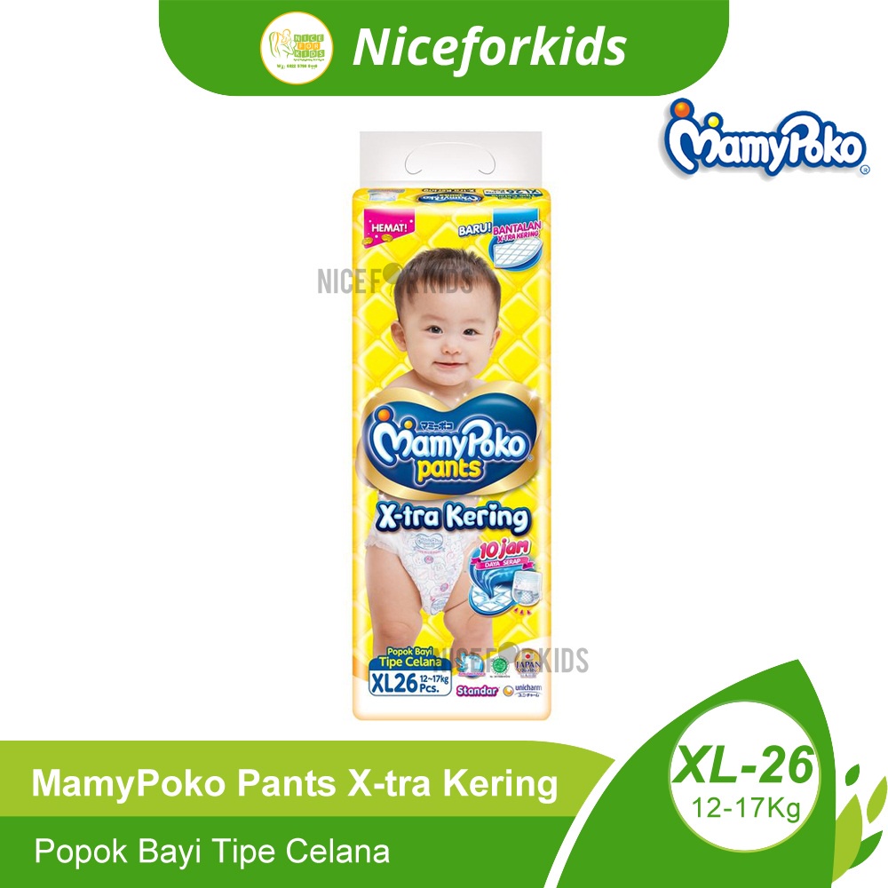 Mamypoko Pants Jumbo S58, M48, L42, XL38 x-tra kering