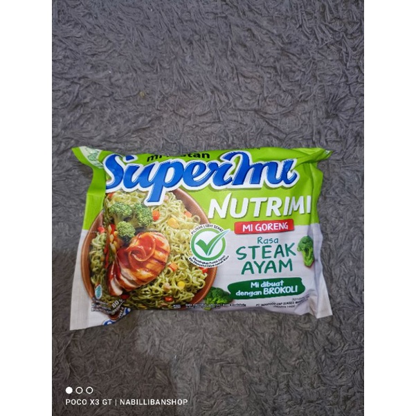 {nabillibansh0p} Supermi - Mie Instan Non-MSG - Rasa Brokoli & Steak Ayam