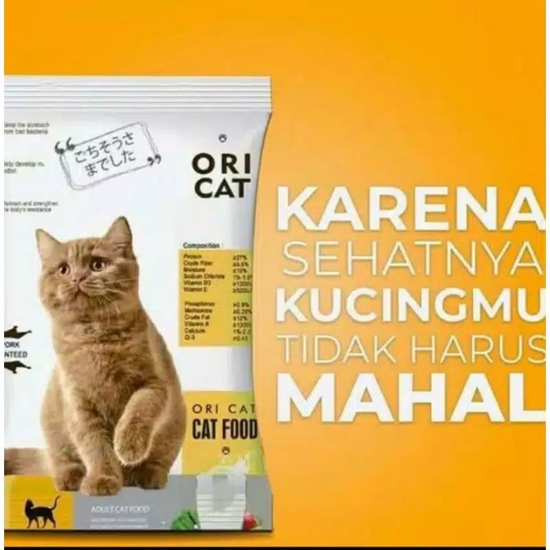 MAKANAN KUCING ORICAT ORI CAT ADULT PREMIUM CAT FOOD BERAT REAL setara bolt