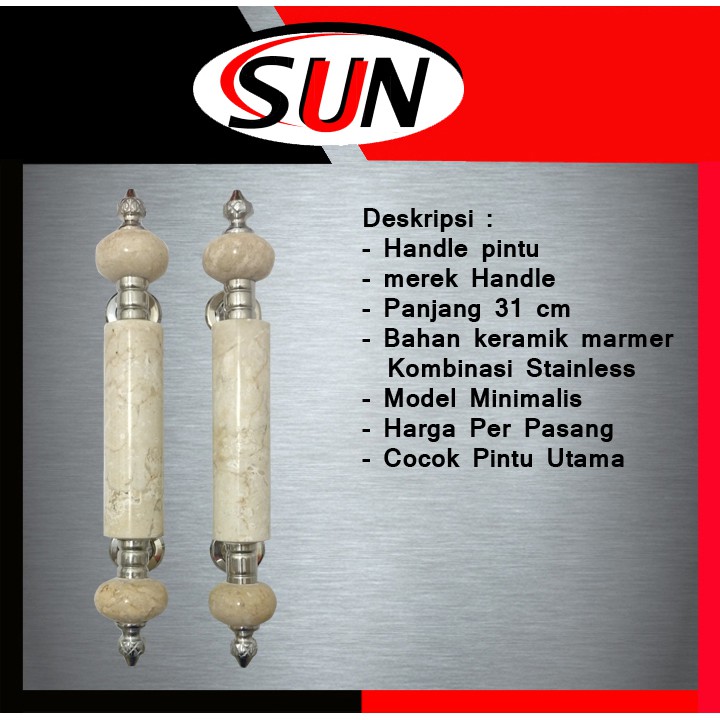 Handle Gagang Tarikan Pintu Rumah Keramik Marmer Tomat Minimalis
