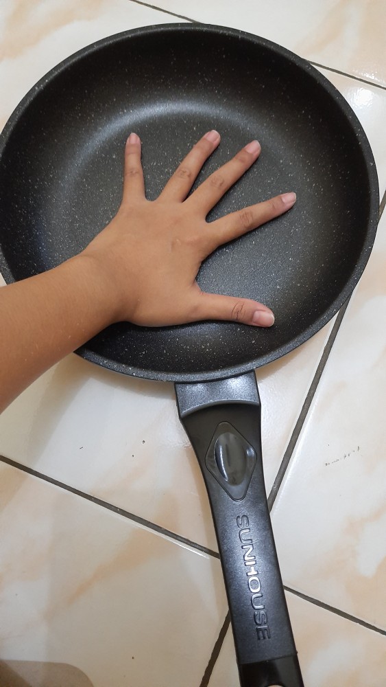 Sunhouse Sbd26 Marble Frypan Anti Lengket Hitam 26 Cm 1 Pcs