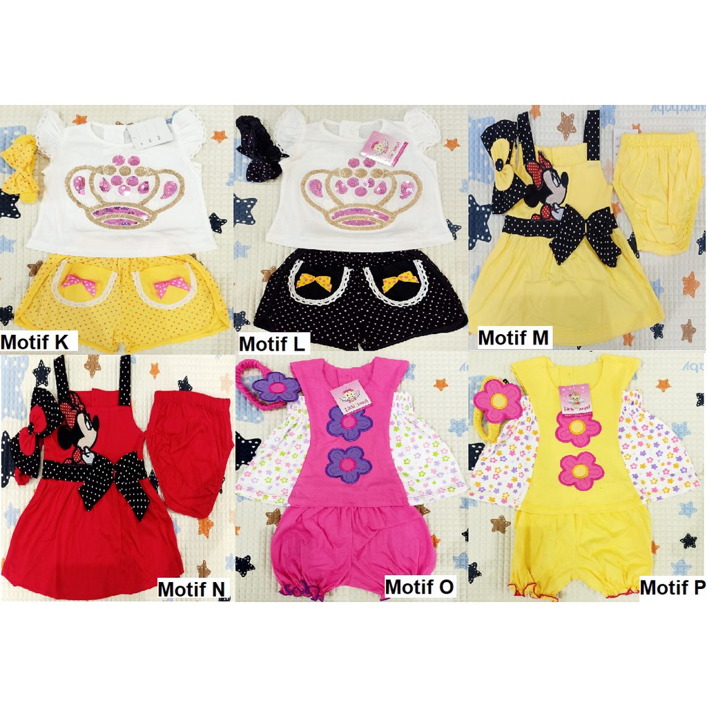 BFBB Set Baju Bayi Perempuan / Dress Bayi / Jumpsuit Bayi / Baju dan Celana Bayi