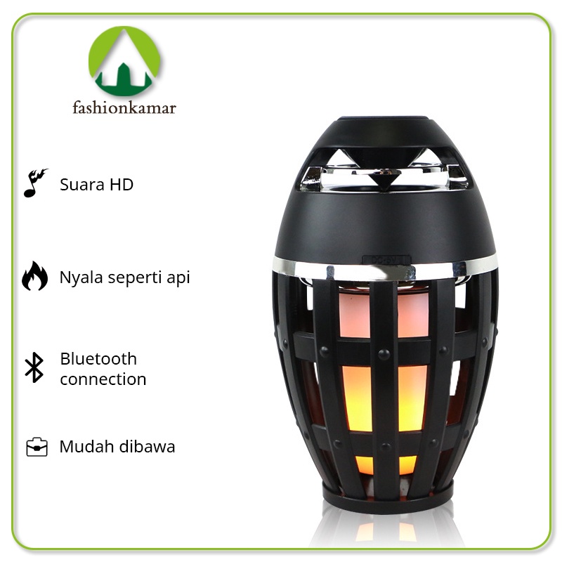 Speaker Bluetooth Flame Atmosphere XV-043A Portable With Stereo Sound LED