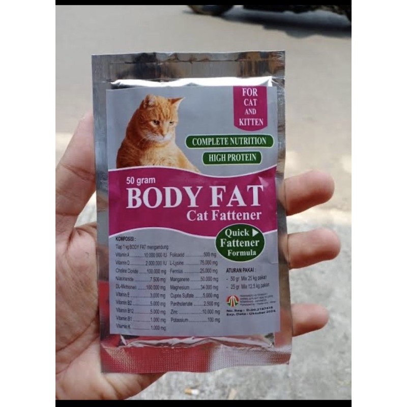 body fat cat fattener - penggemuk kucing cepat / penggendut kucing - obat nafsu makan kucing