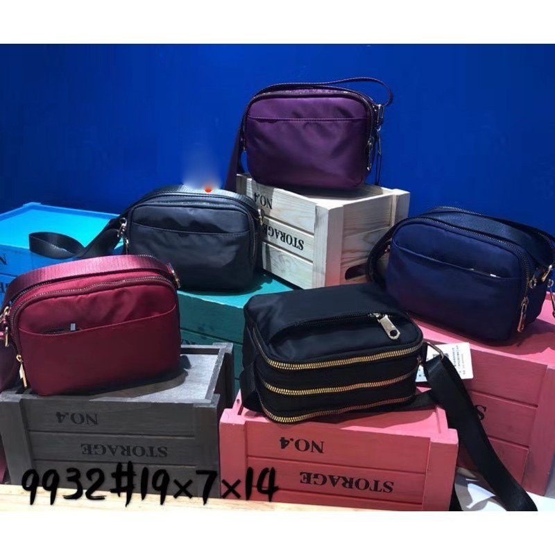 Tas Wanita Import Jinjing dan Selempang BOBO BB9932 9932 Bahan Parasut Kualitas Super High Quality B