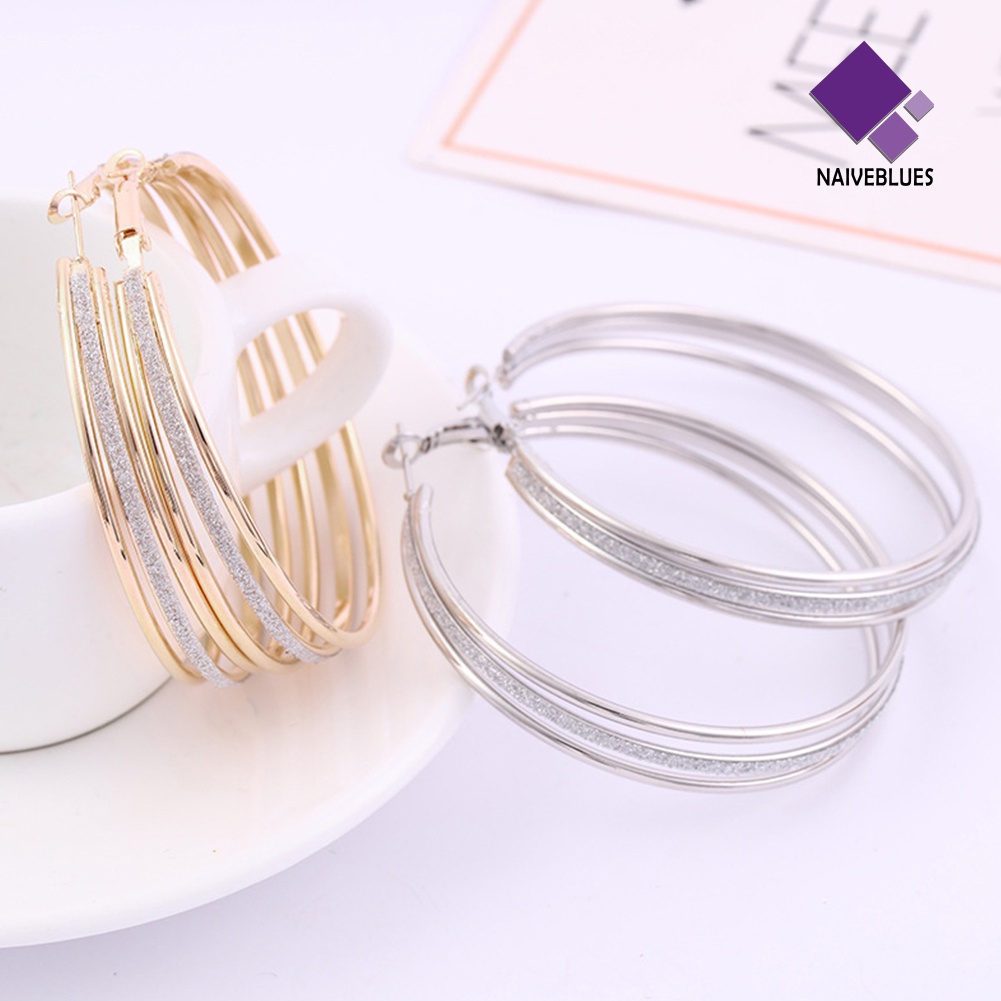 Anting Multilayer Bentuk Bulat Untuk Wanita