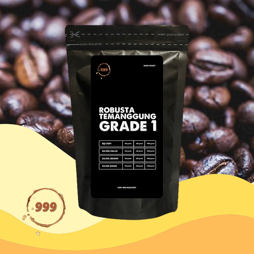 

Biji Kopi Bubuk Robusta Temanggung Grade 1 Coffee Roast Bean Espresso Dan Manual Brew