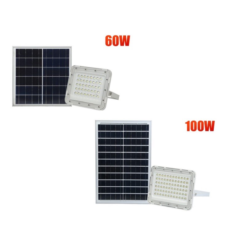 Lampu sorot led solar cell 100 watt 100w led sorot solar panel surya 100 watt 100w 100watt