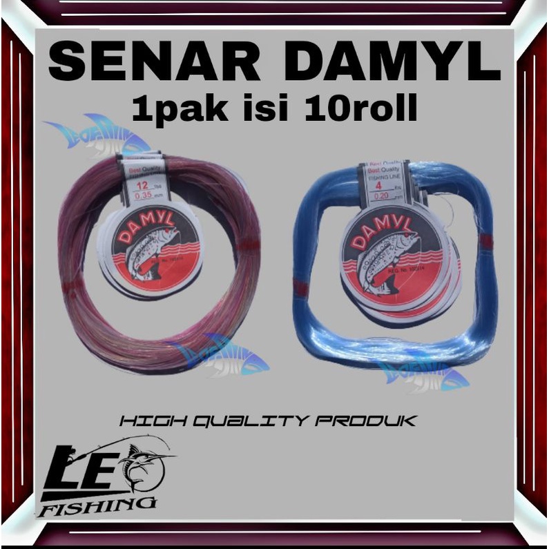 SENAR DAMYL 1LB 2LB 3LB 4LB 5LB 8LB 10LB 12LB 15LB 300 METER WARNA MAMBO, BIRU, HIJAU, PUTIH HIGH QUALITY PRODUK