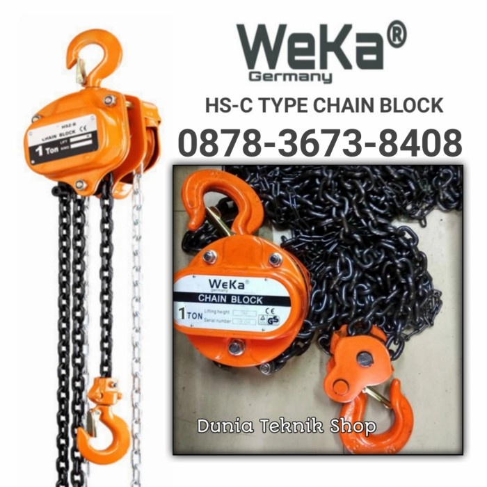Chain Block 1 Ton 15 Meter WEKA GERMANY HOIST Takel 1 Ton x 15 Meter
