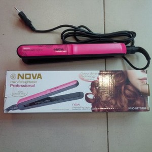 Catokan Nova With Temperatur Pink/ Catok Rambut Nova Hitam Murah