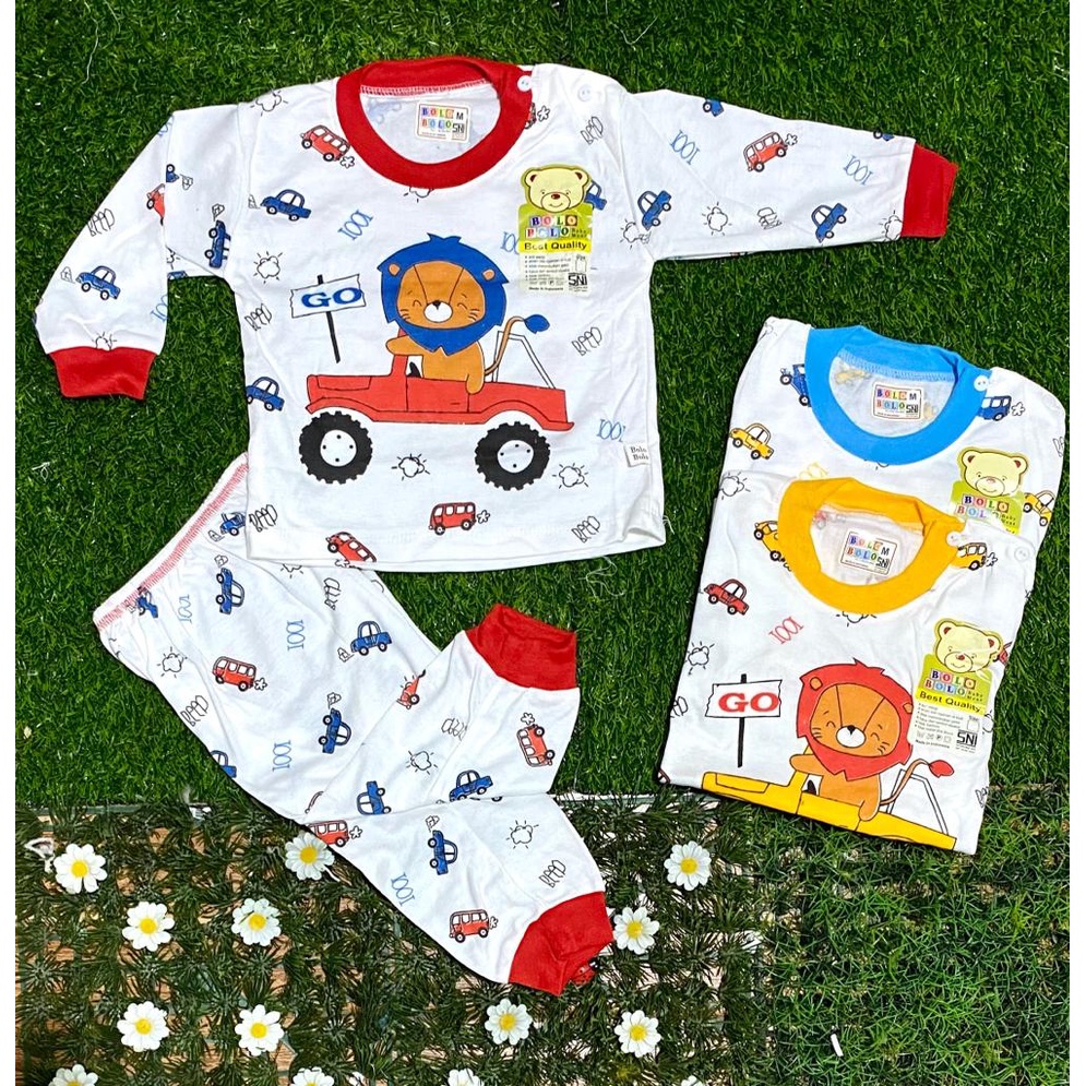 baju bayi singa mobil bolo-bolo Setelan Panjang 3-18 Bulan (RG033)