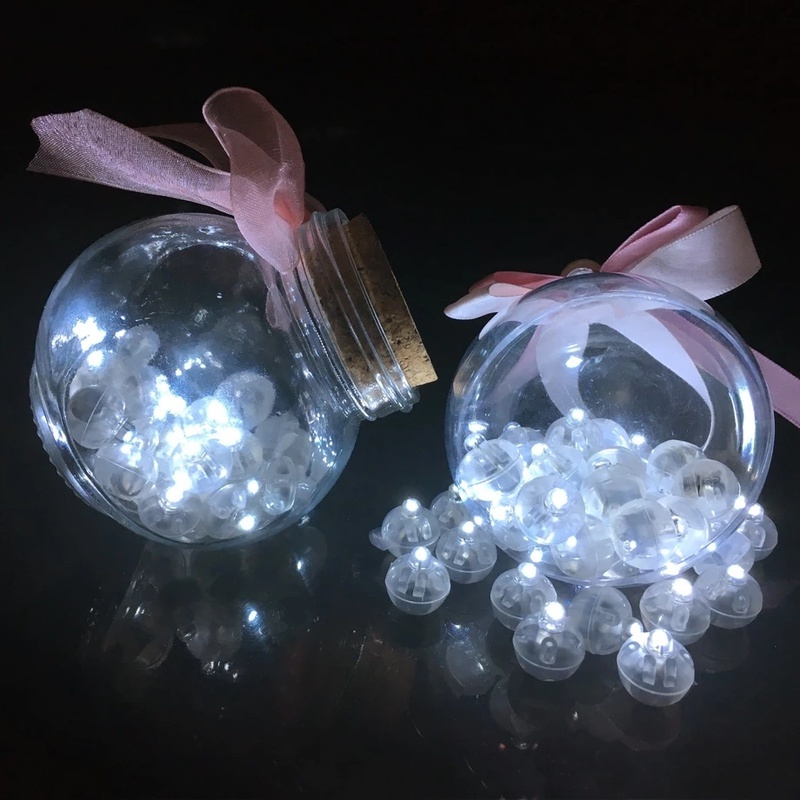 10pcs Lampu LED Balon Bulat Mini Untuk Dekorasi Pesta Pernikahan / Ulang Tahun