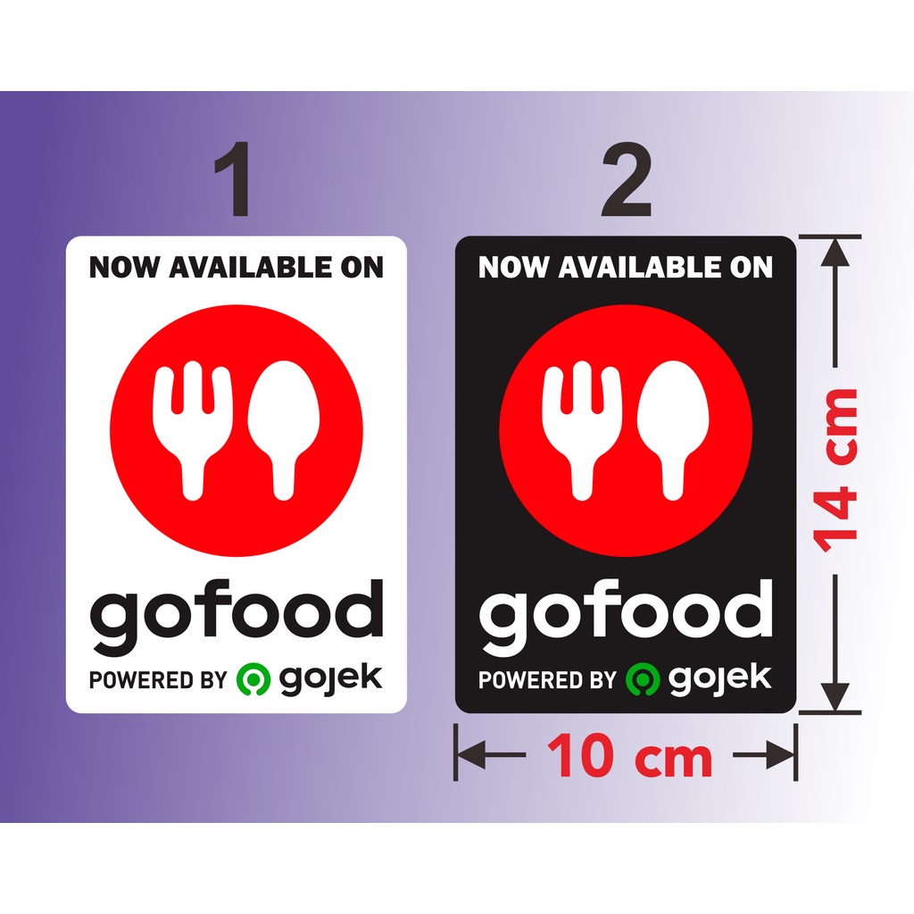 

2 pcs Sticker Label G0 F00D Vinyl Stiker Tahan Air 14x10 cm. 2 pcs sticker