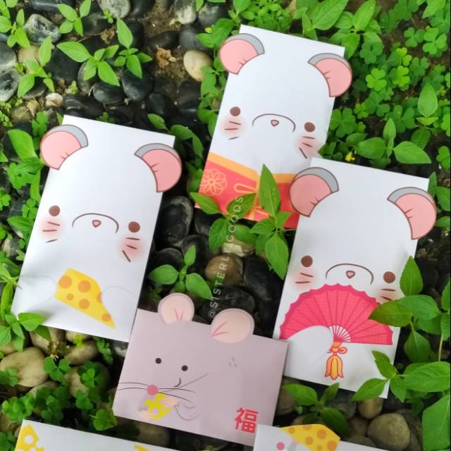 

Angpao Tikus amplop CNY cute Rat - size S