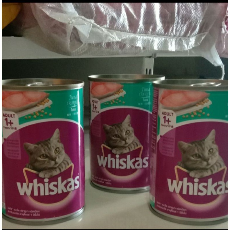 whiskas kaleng tuna 400 gram makanan kucing dewasa