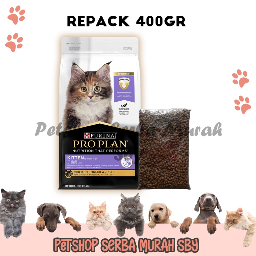 Pro Plan Kitten Repack 400gr - Makanan Kering Anakan Kucing