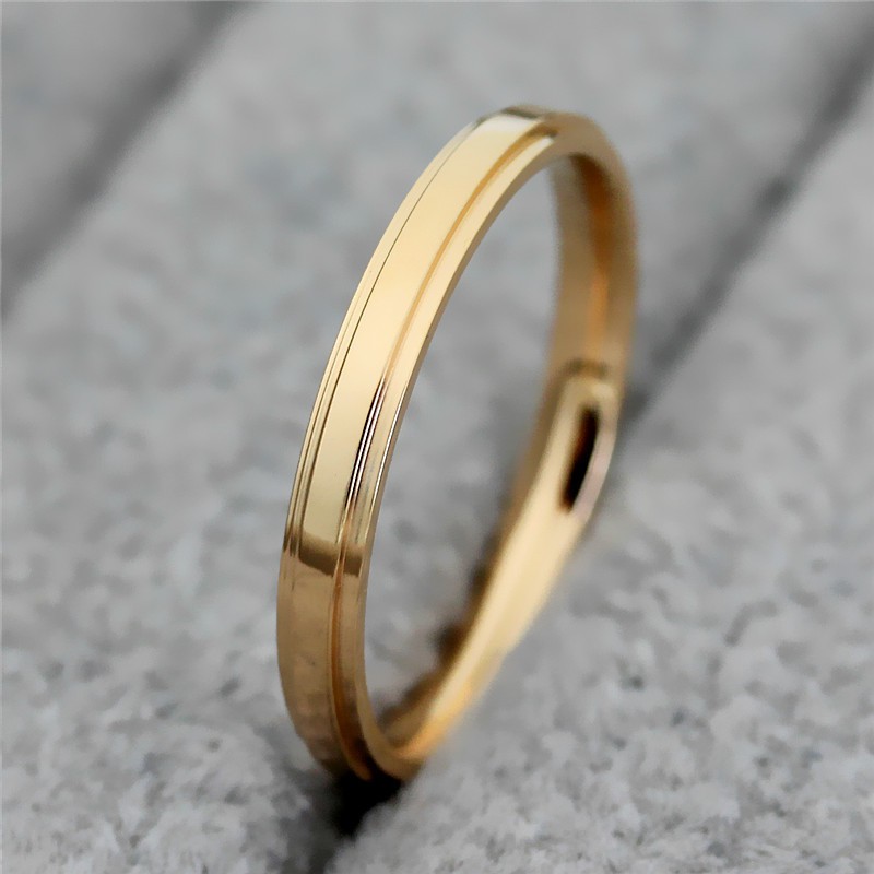 Cincin Titanium Mini Korea Wanita CK096 warna bisa untuk cincin kawin nikah fashion simple