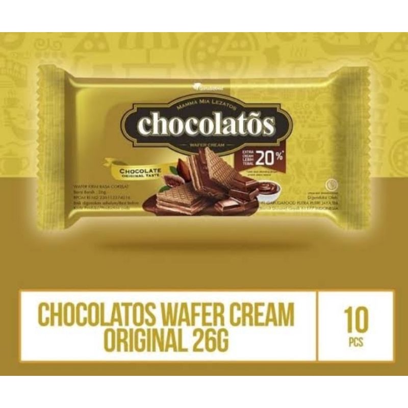 

Chocolatos Wafer Cream Chocolate Perenceng 10 Bungkus