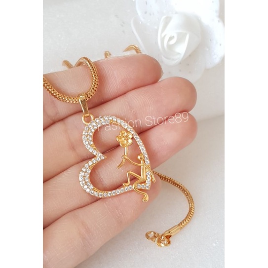 Ready Fashion Love in You Xuping Perhiasan lapis emas 18K gold