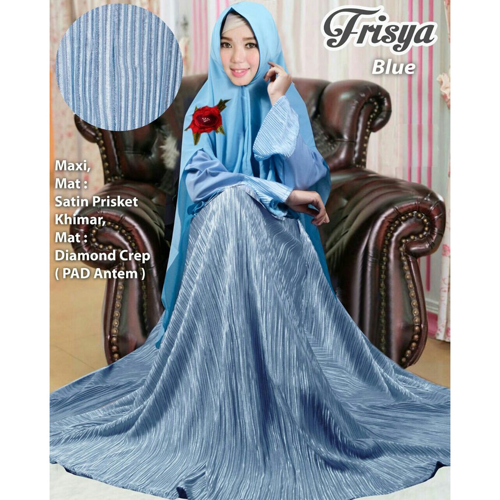 Terbaru 120308 GAMIS JUMBO XXL LD 120 FRISYA BIRU MGR255709710