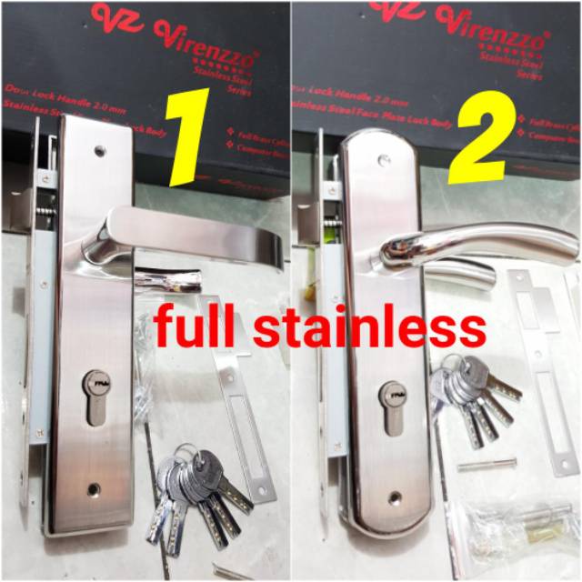 Kunci pintu besar virenzzo full stainless tebal anti karat PROMO